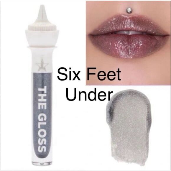 Jeffree Star Six Feet Under The Gloss Lip Gloss Silver Sparkly New Sealed - Picture 1 of 5